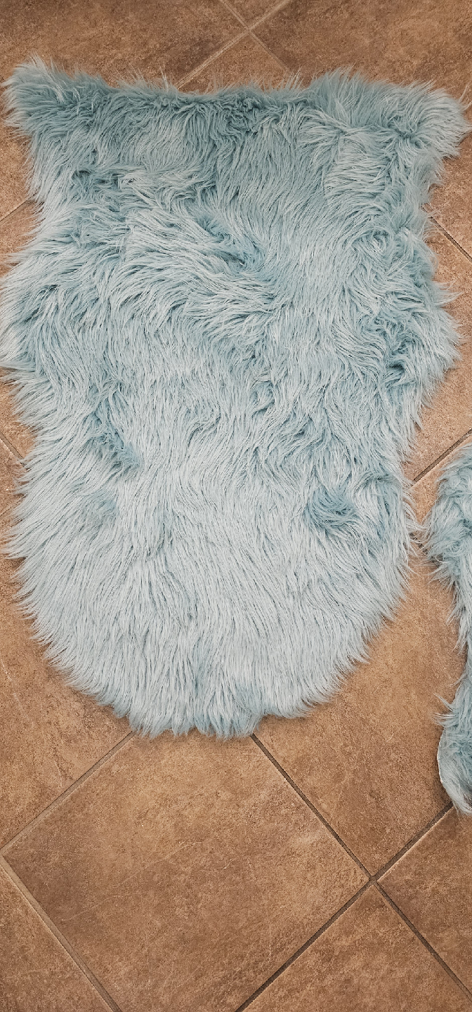 Light Blue Faux Fur Rug - photo 2