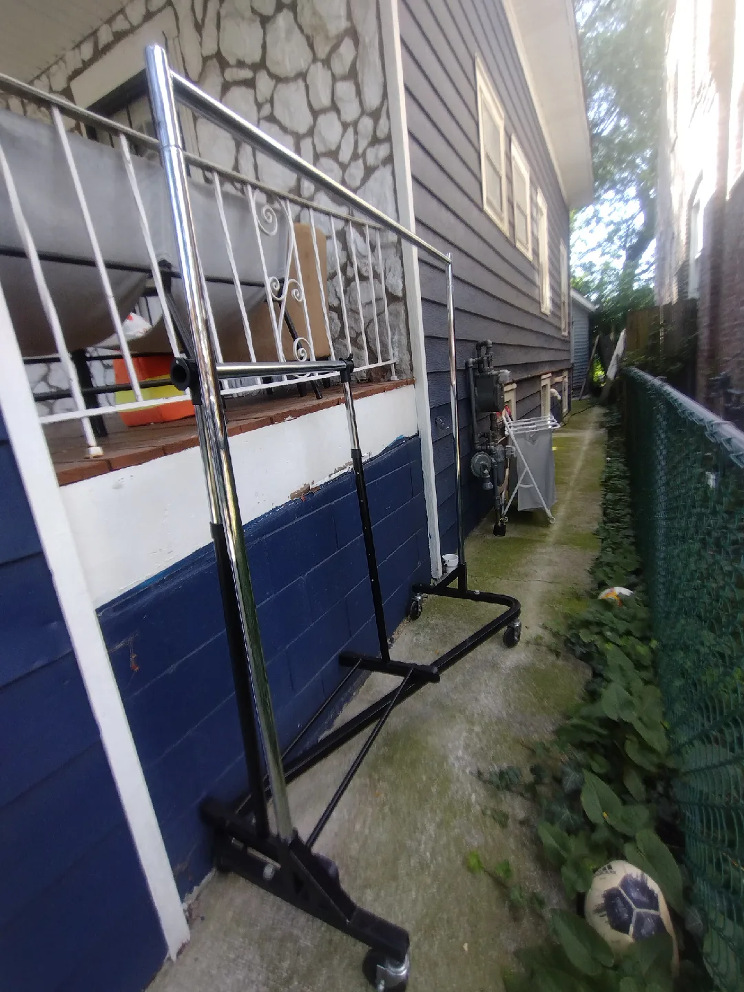 2 Rolling Garment Rack - Chrome & Black image indicator(2)