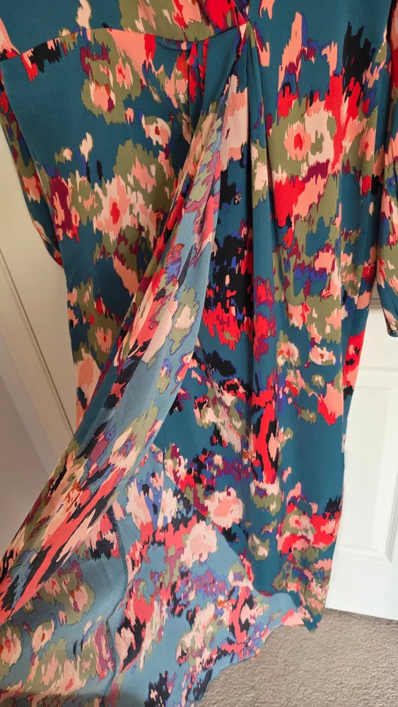 Teal Floral Print Dress image indicator(3)