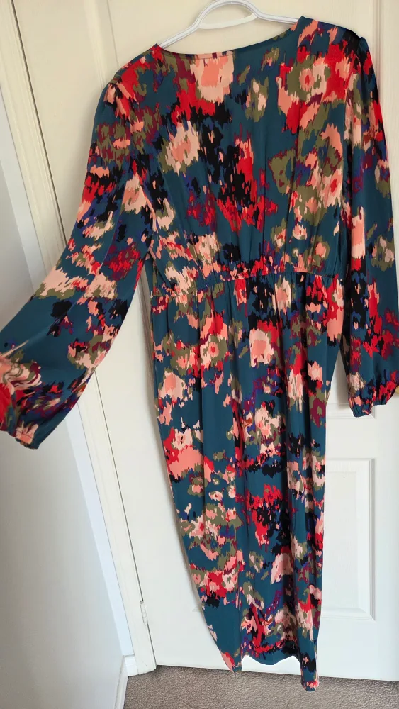 Teal Floral Print Dress image indicator(4)