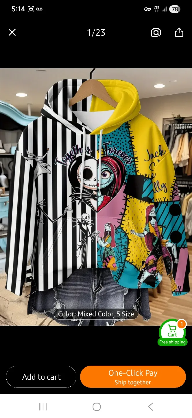 NEW Nightmare Before Christmas Hoodie 💀 thumbnail