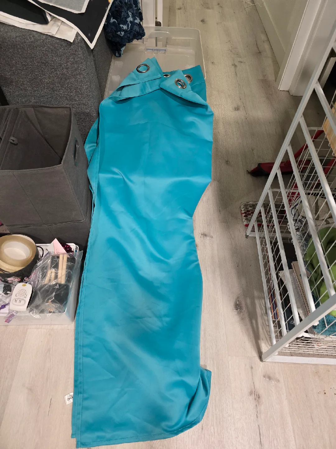 Deconovo Turquoise Curtain - Polyester image indicator(2)