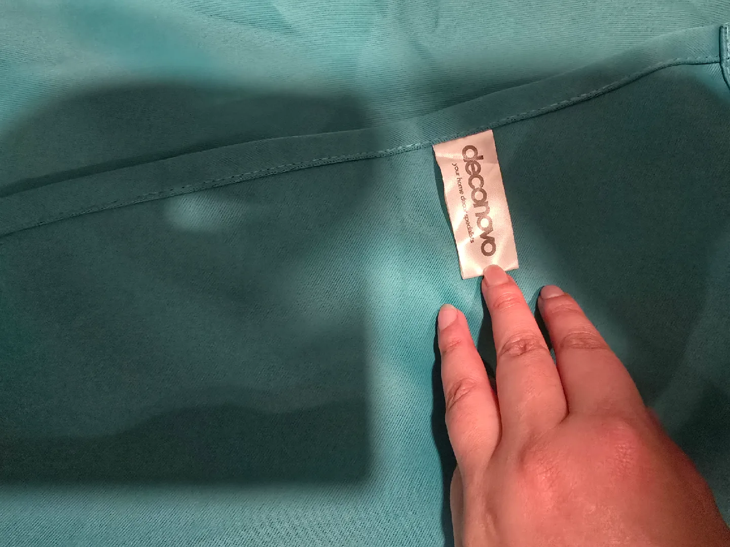 Deconovo Turquoise Curtain - Polyester image indicator(3)