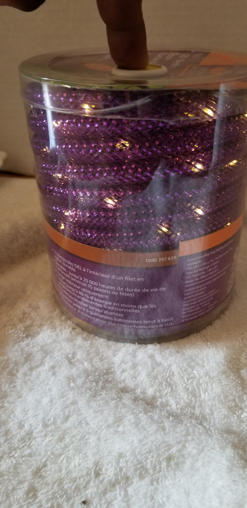 Home Accents 18 ft LED Mesh Rope Garland - Purple - photo 3