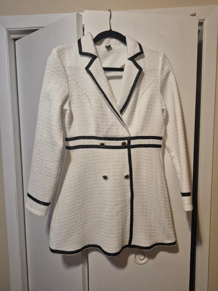 SHEIN White Blazer Dress - Size S thumbnail