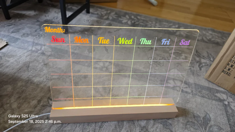 Dry Erase Calendar - Burlywood thumbnail