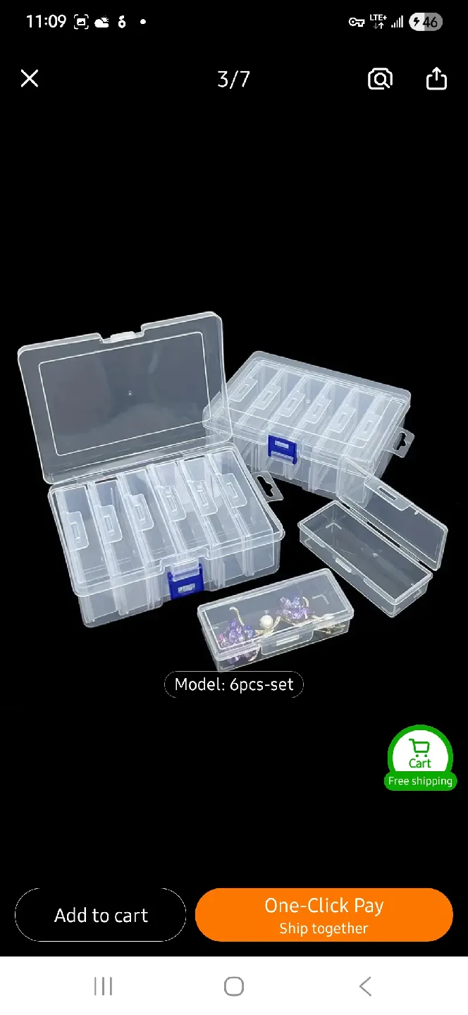 NEW 7pcs-set Clear Plastic Organizer Box 💎 image indicator(5)