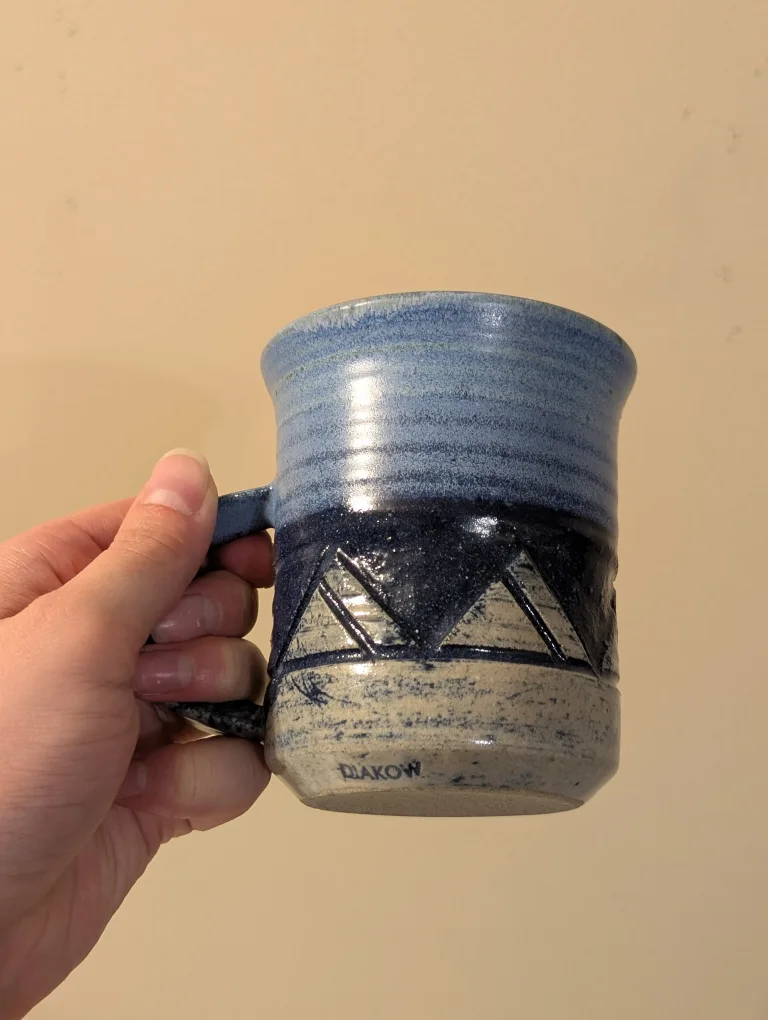 DIAKOW Pottery Mug - Blue image indicator(5)