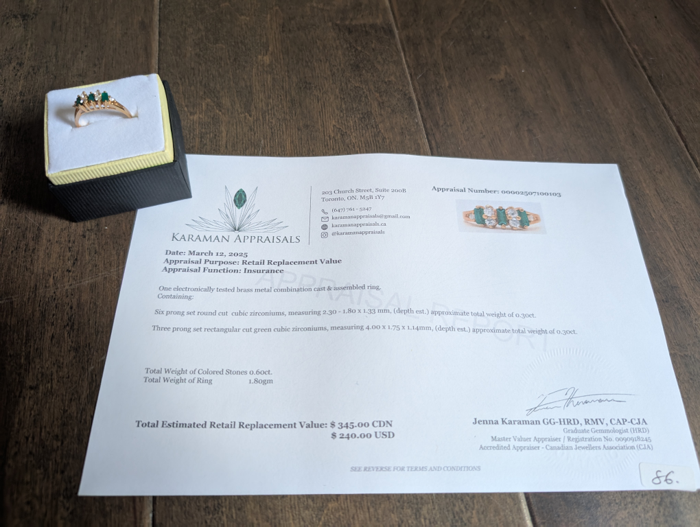 Brand New Green Cubic Zirconia Ring For Sale - photo 5