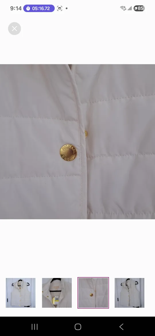 brand new  Michael Kors  white puffer vest image indicator(4)