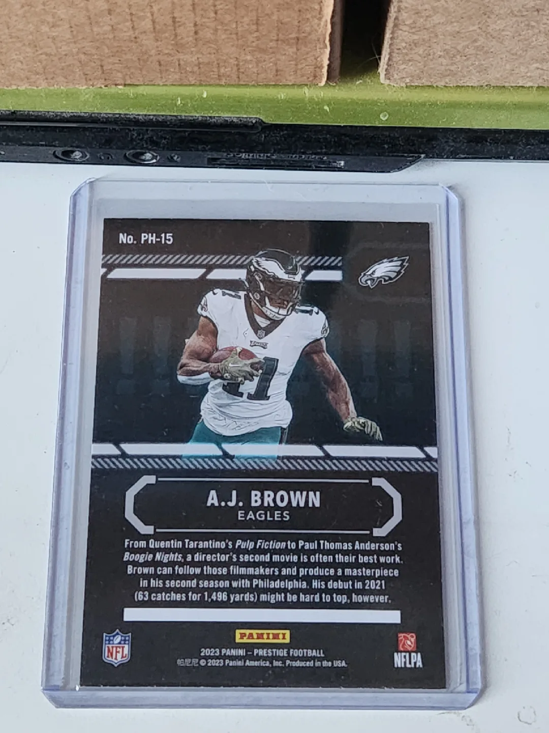 A.J. Brown Eagles 2023 Prestige Football Card image indicator(2)