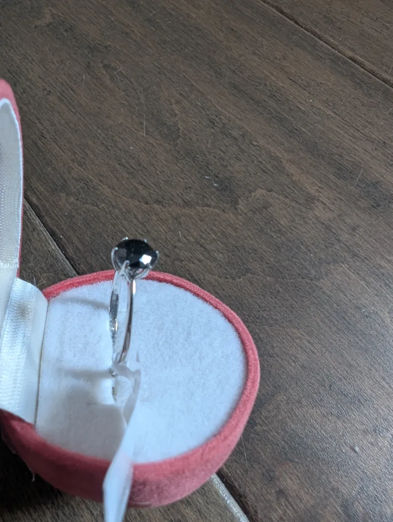 Brand New 14K White Gold Black Diamond Ring For Sale image indicator(3)
