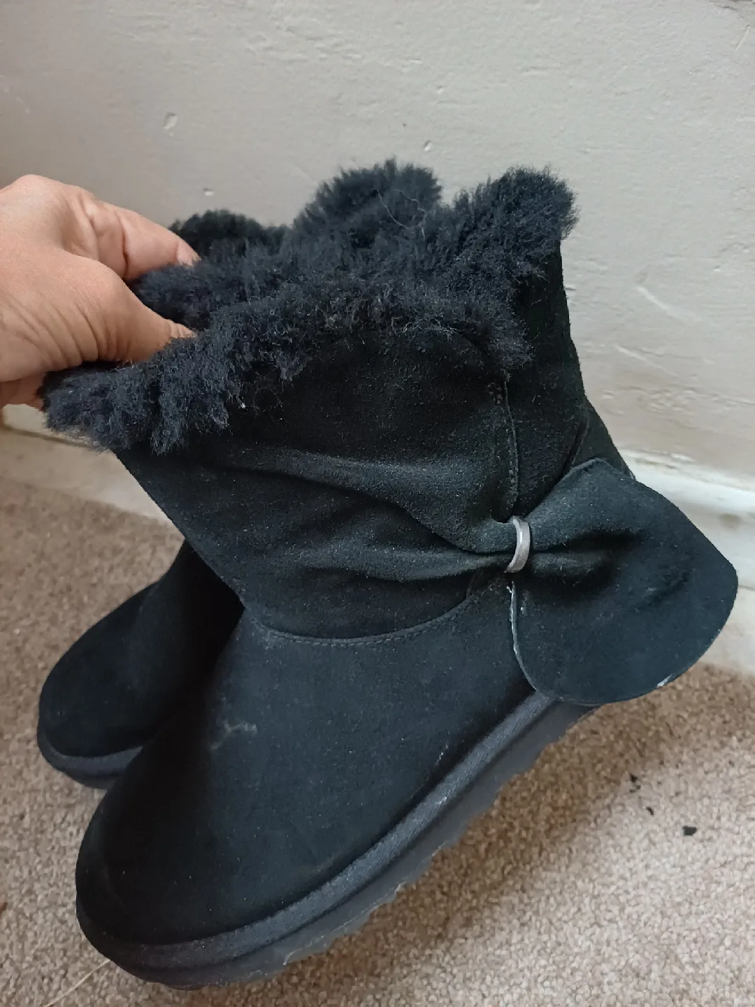 UGG Black Suede Boots, Size 8 image indicator(2)
