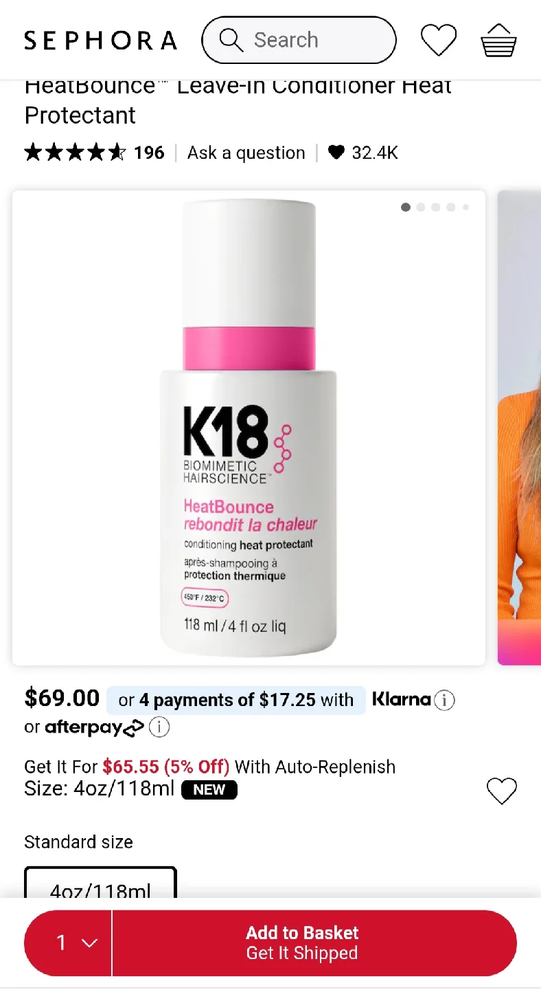 K18 HeatBounce Heat Protectant 118ml image indicator(3)