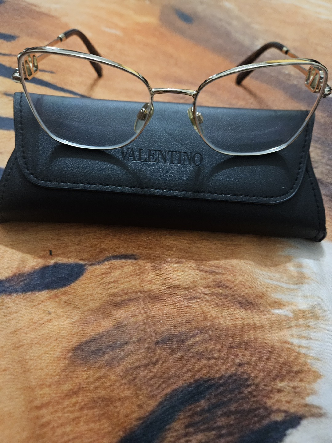 Valentino Gold Frame Eyeglasses