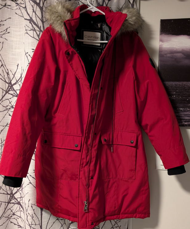 Calvin Klein Performance Red Winter Parka- Never Used