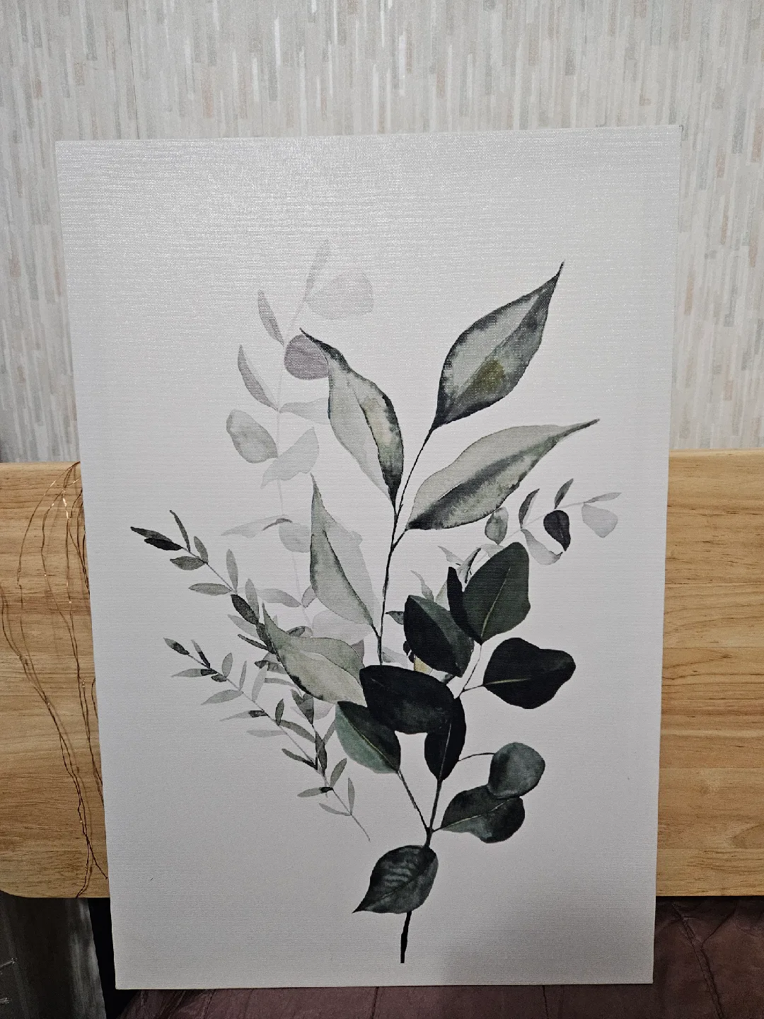 Leaf Canvas Wall Art hanging thumbnail