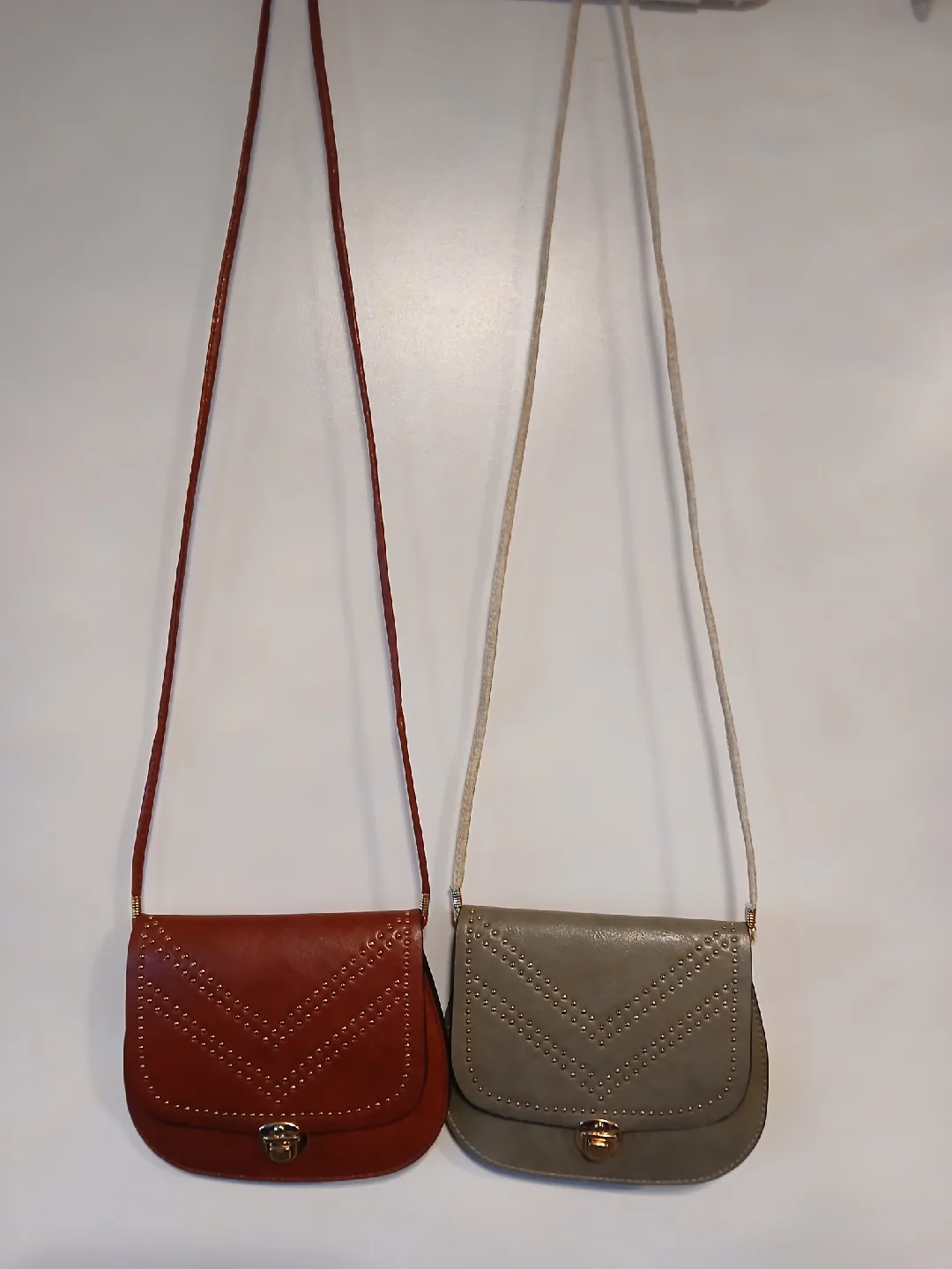 2 Crossbody Bags.Red and pale green Both $9. FIRM. thumbnail