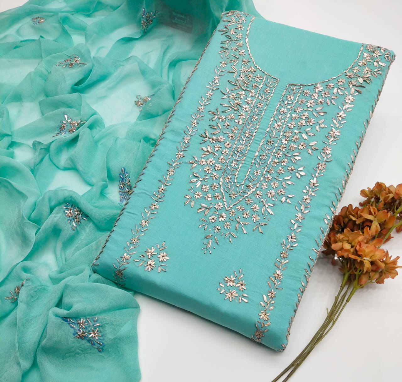 Embroidered Salwar Kameez Dress Material - photo 2