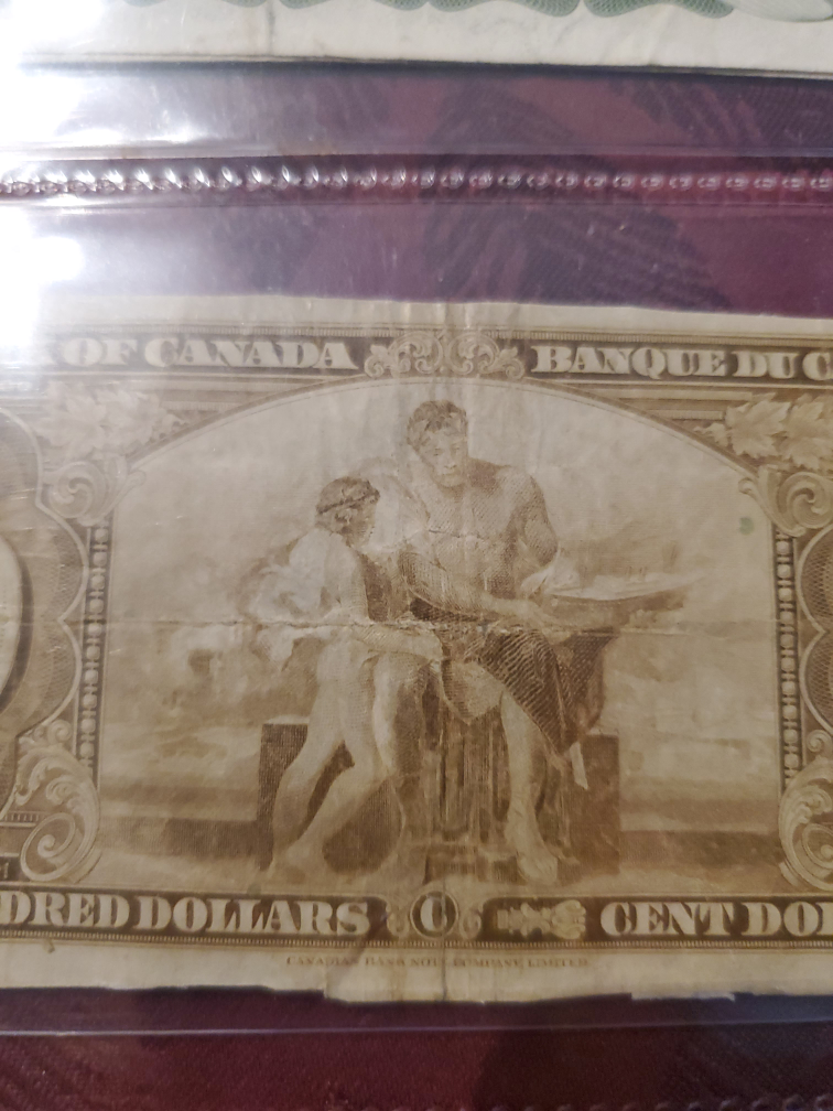 Vintage Bank of Canada $100 Bill 1937 - photo 4