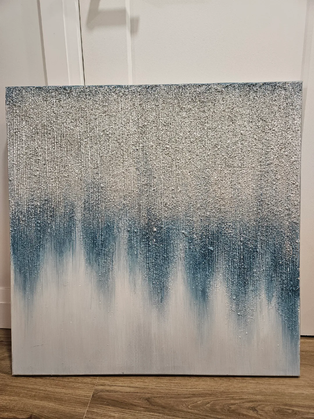 Abstract Silver & Blue Wall Art thumbnail