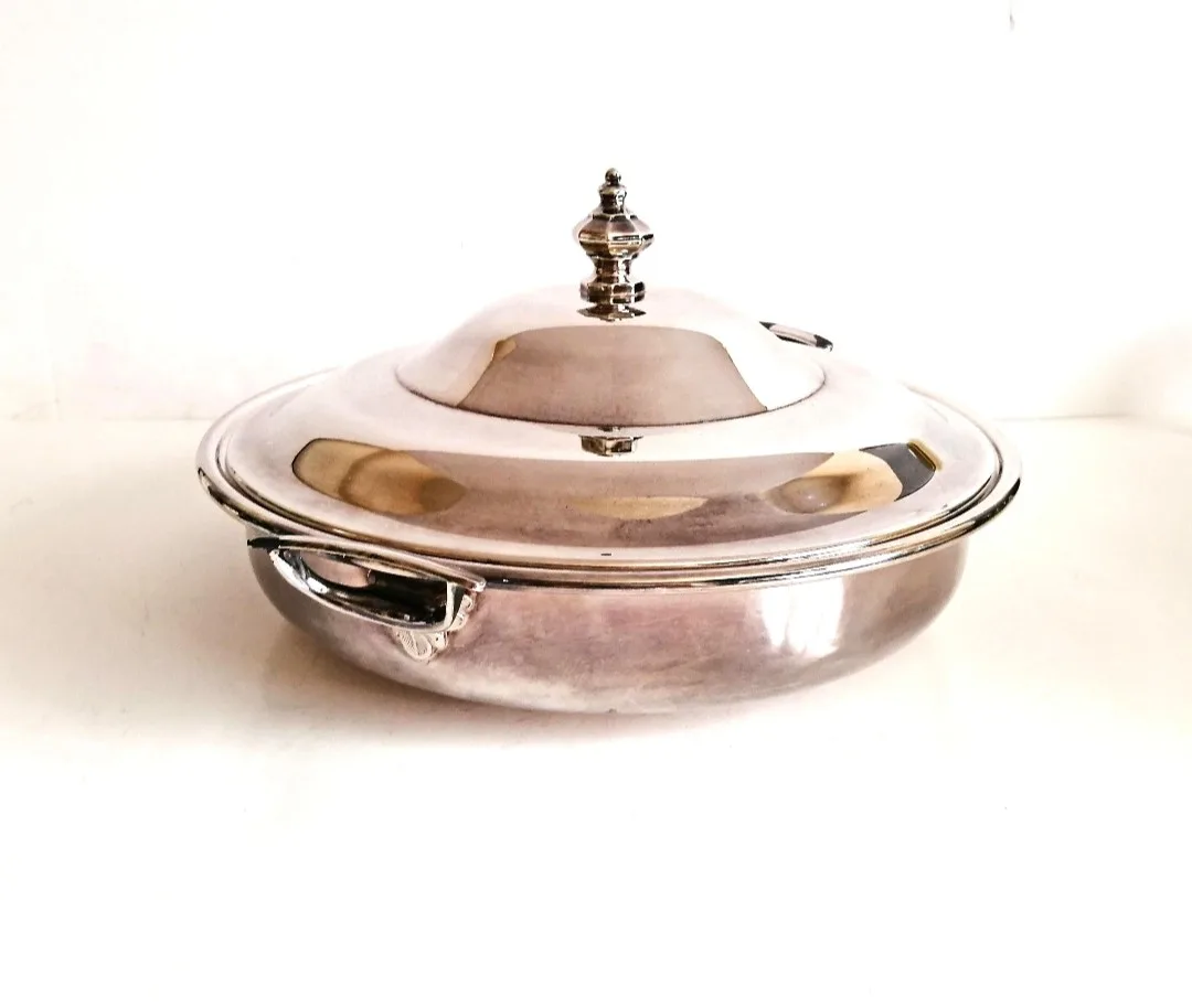 Silver Plated Serving Dish ~ Marlboro Plate image indicator(9)