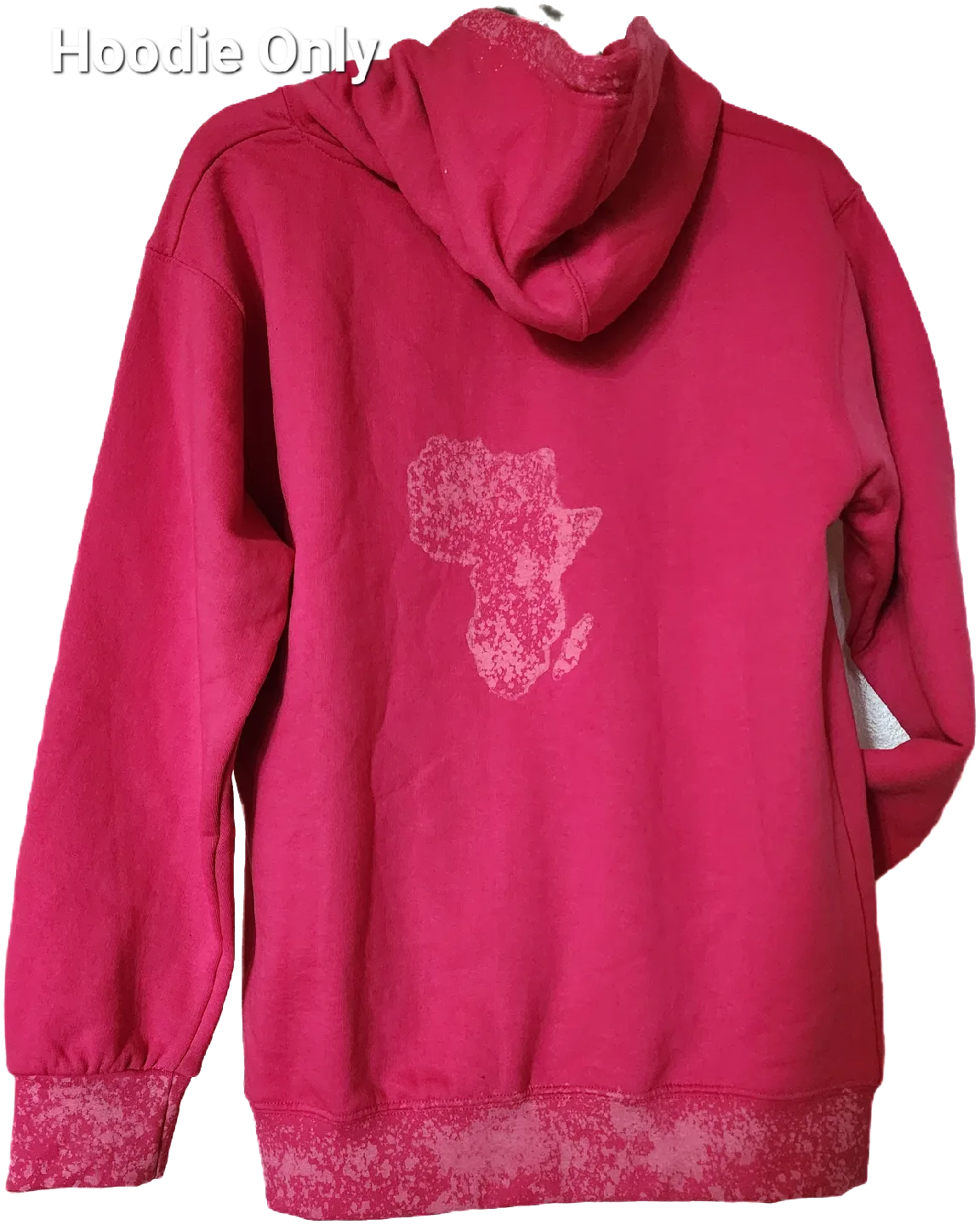 *Hand  Crafted * Pink African Map Hoodie, Size medium image indicator(2)