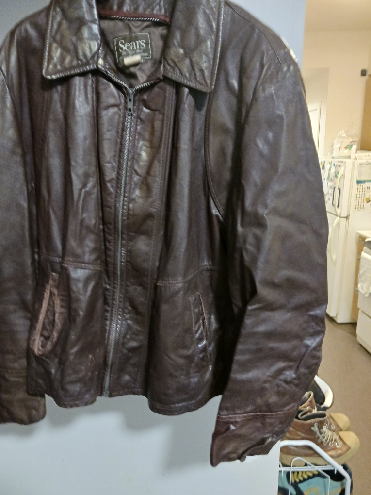 Vintage Sears Burgundy Leather Jacket