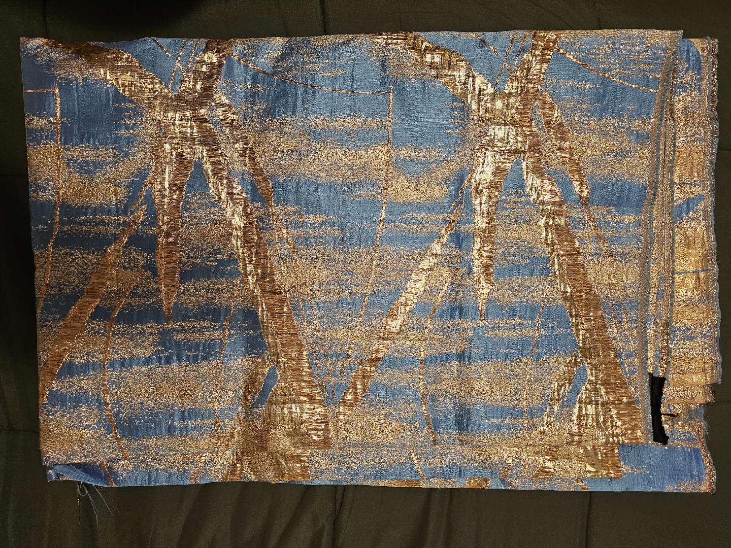 African Lace Gilding Fabric 5 Yards Damask for Party