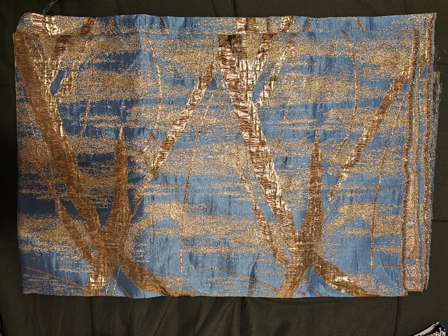 African Lace Gilding Fabric 5 Yards Damask for Party - photo 2