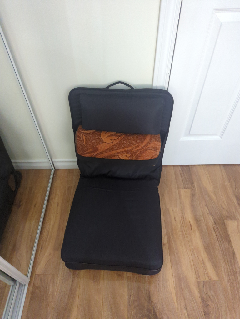 Folding Floor Chair with Back Support - photo 2