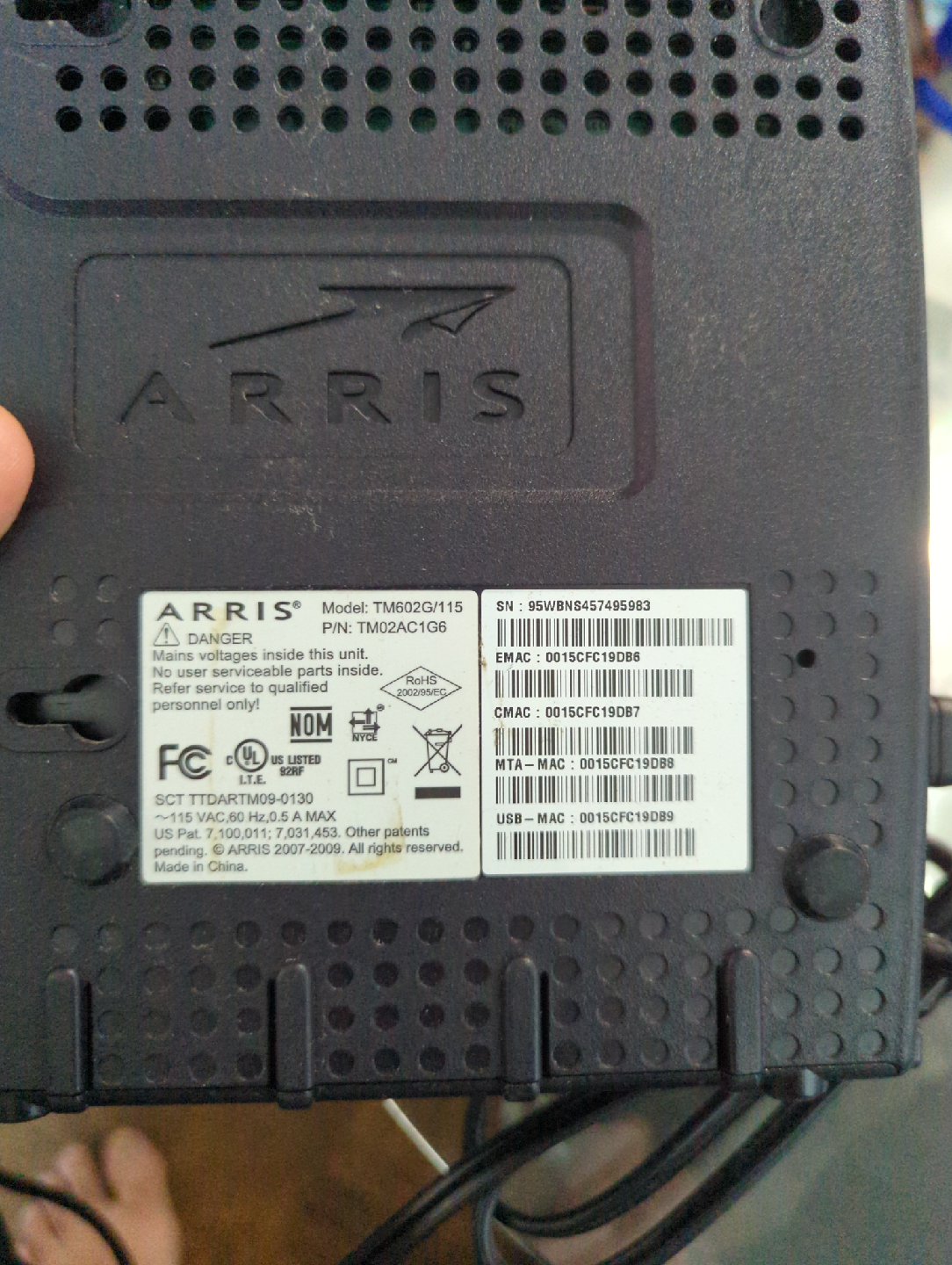 Arris Touchstone Telephony Modem TM602G/115 - photo 2