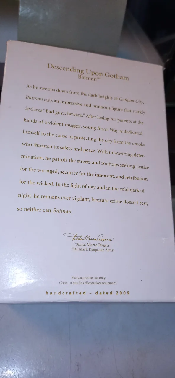 Hallmark Keepsake Descending Upon Gotham Batman Ornament image indicator(2)