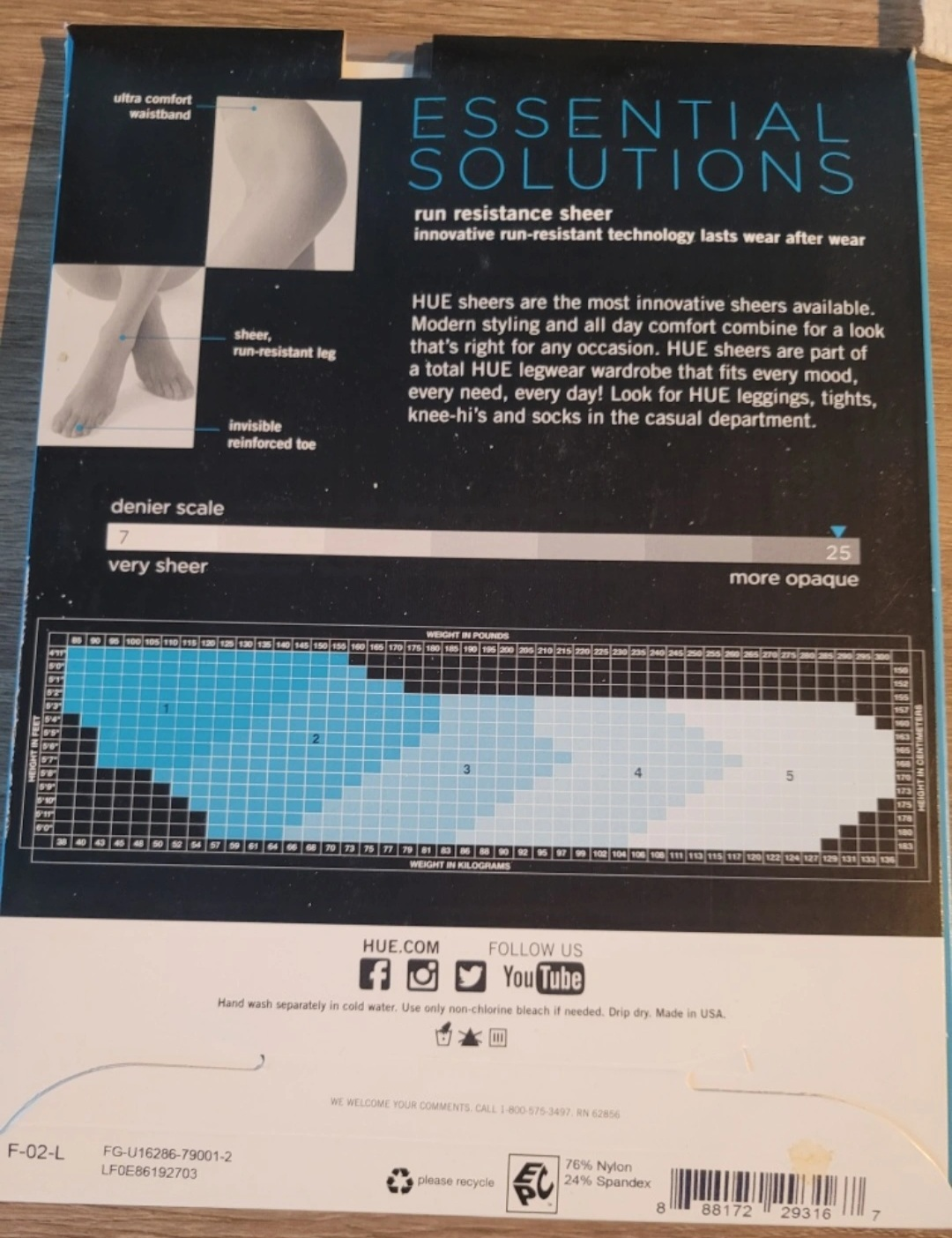HUE Essential Solutions Sheer Run Resistance Tights - photo 2