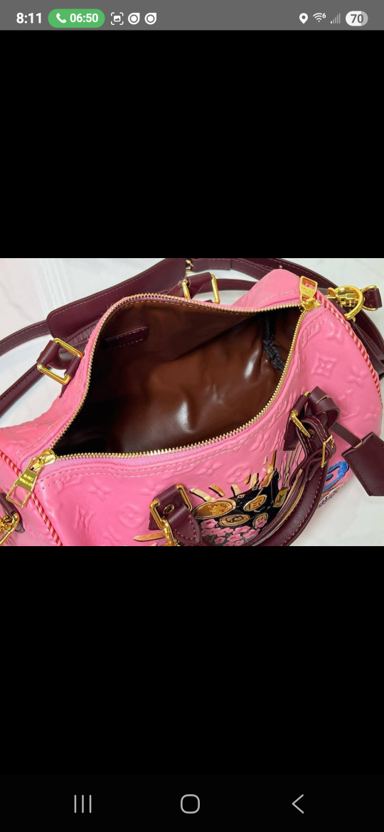 Louis Vuitton Pink Leather Satchel Bag - photo 4