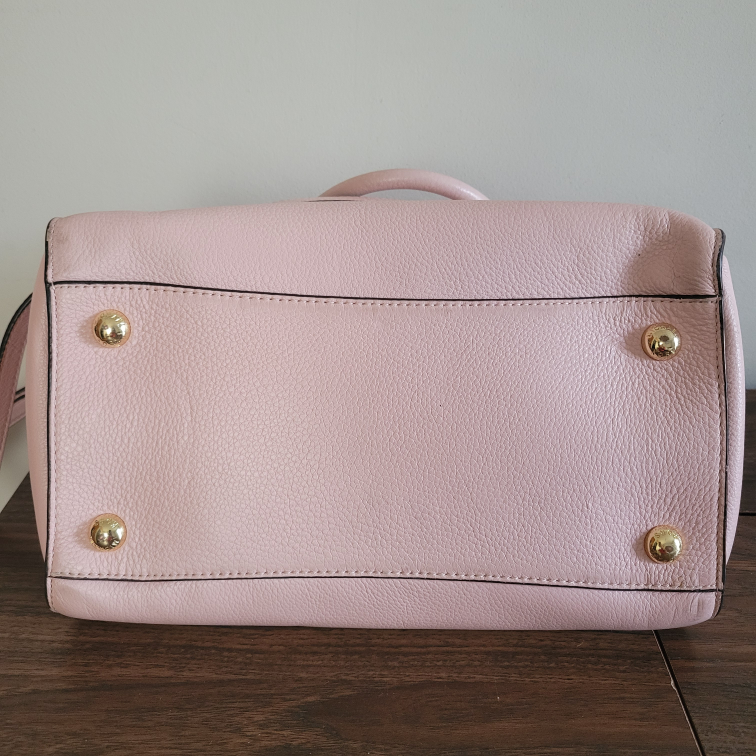 Michael Kors Handbag Leather Hudson Satchel Medium Light Pink - photo 5