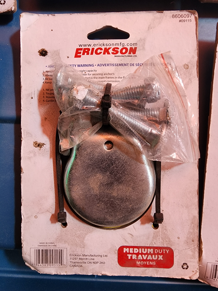 Erickson Recessed Anchor Kit w/ Support Bracket - photo 3