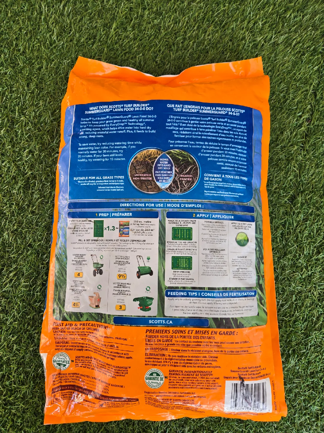 Brand new scotts turf builder grass lawn food 4kg bag image indicator(2)