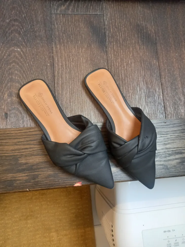 Call It Spring Black Mules Size 5 image indicator(2)