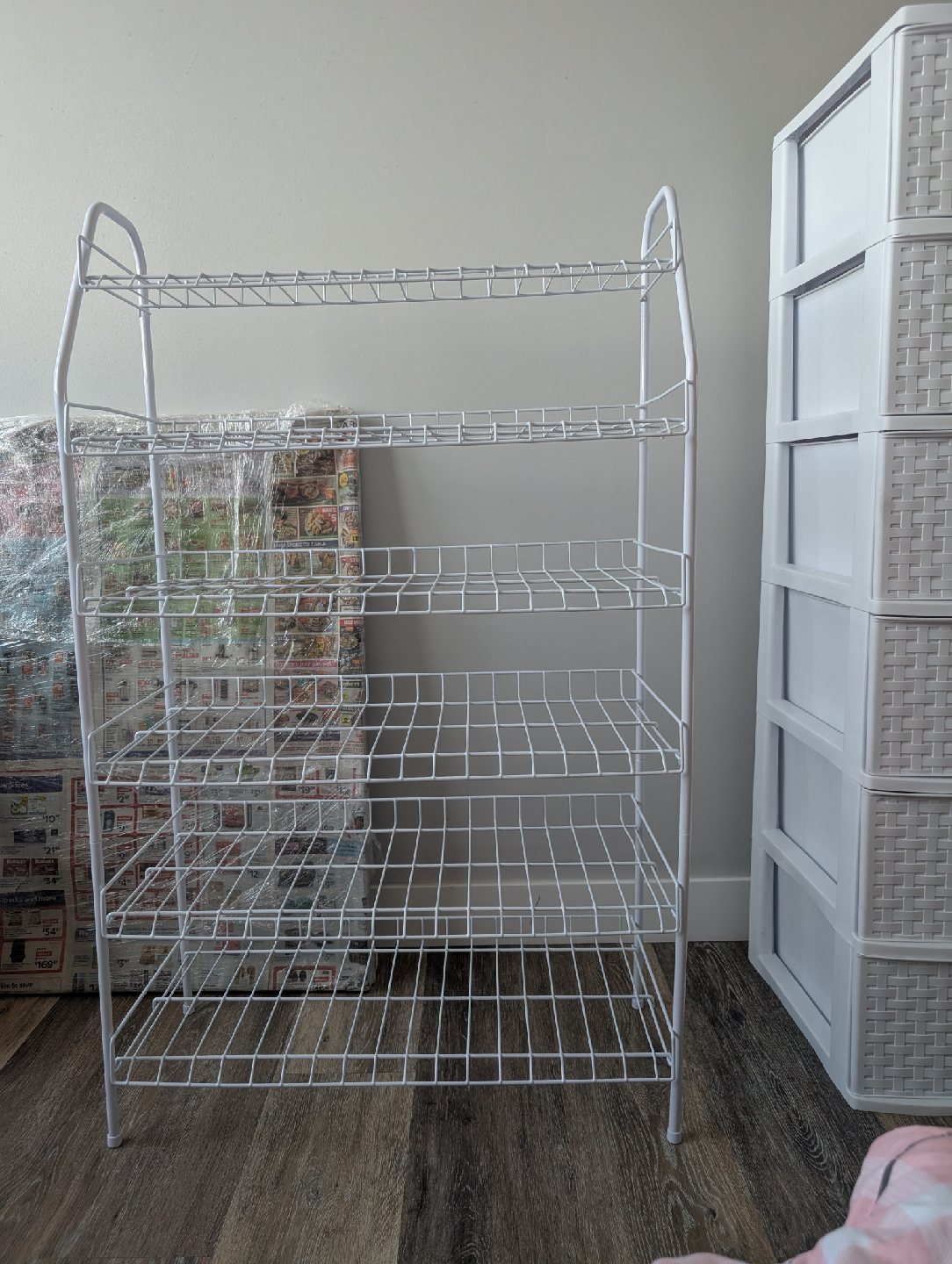 $25.00 Shoes White Metal Wire Shelf Rack - photo 2