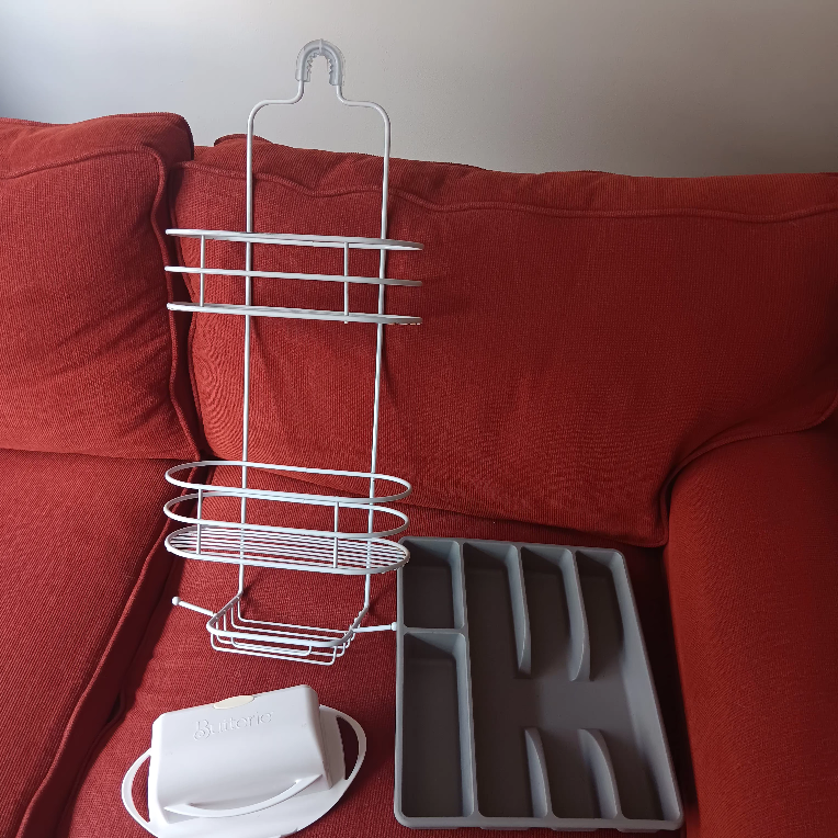 Shower Caddy, Cutlery Tray, and Butter Dish