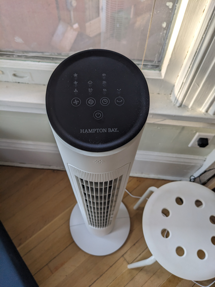 Hampton Bay 40 in. 3 Speed Digital Oscillating Tower Fan - photo 2