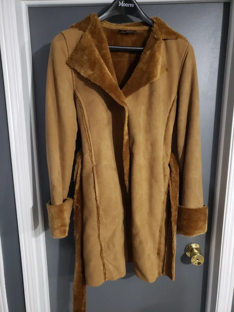 Urban Behavior Collection Brown Faux Suede Coat - S/M thumbnail