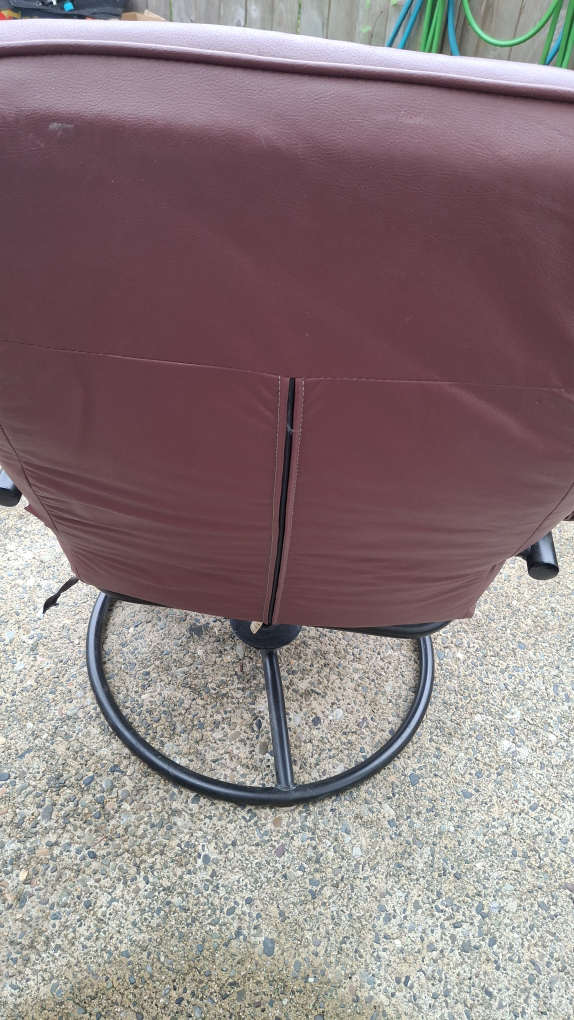 Burgundy Leather Executive Office Chair - photo 4