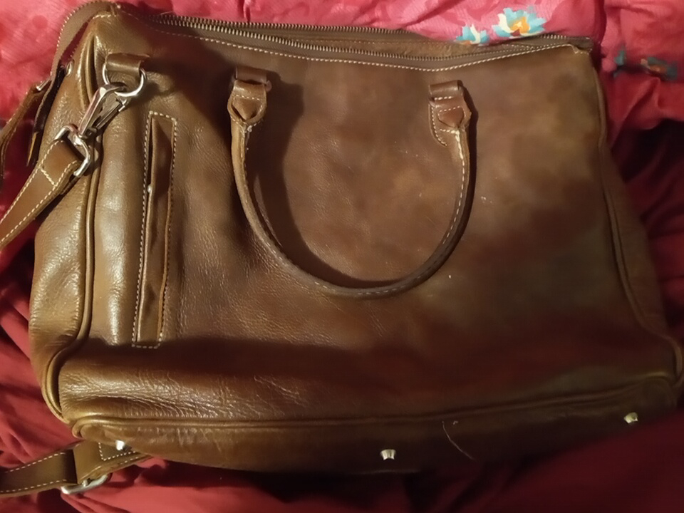 Roots Genuine Brown Leather Satchel Bag - photo 2