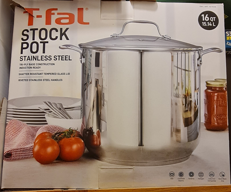 T-fal 16-Quart Stainless Steel Stock Pot