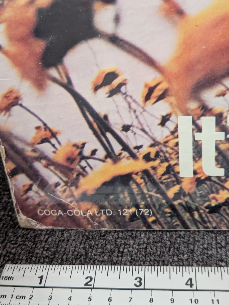 1972 Coca Cola  Double Sided cardboard 36 x 20 image indicator(3)