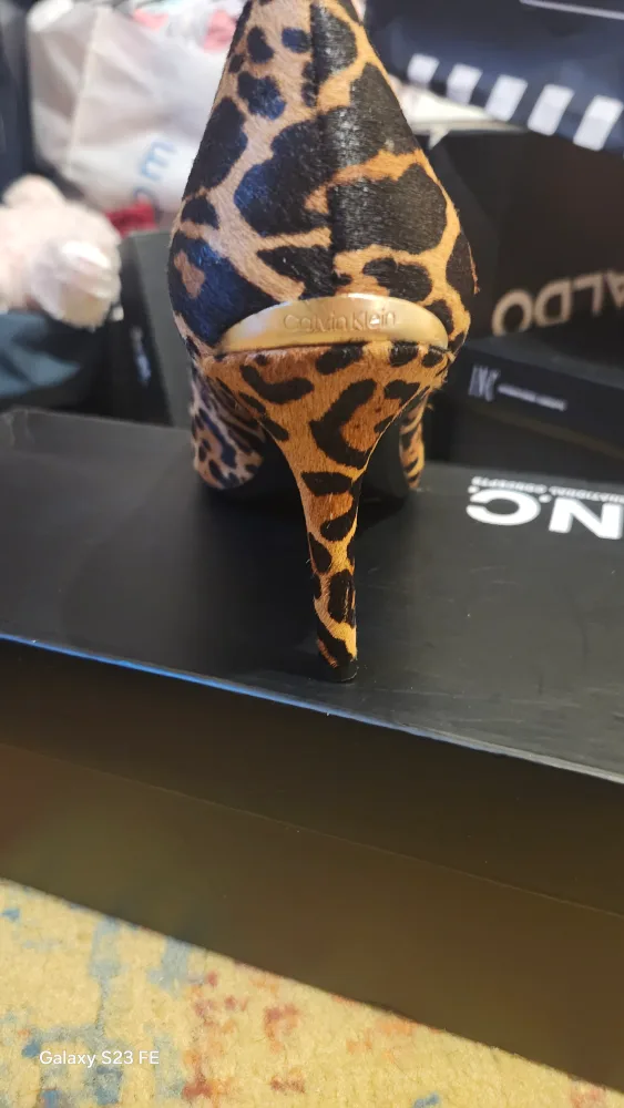 Calvin Klein Leopard Print Heels size 10M image indicator(3)