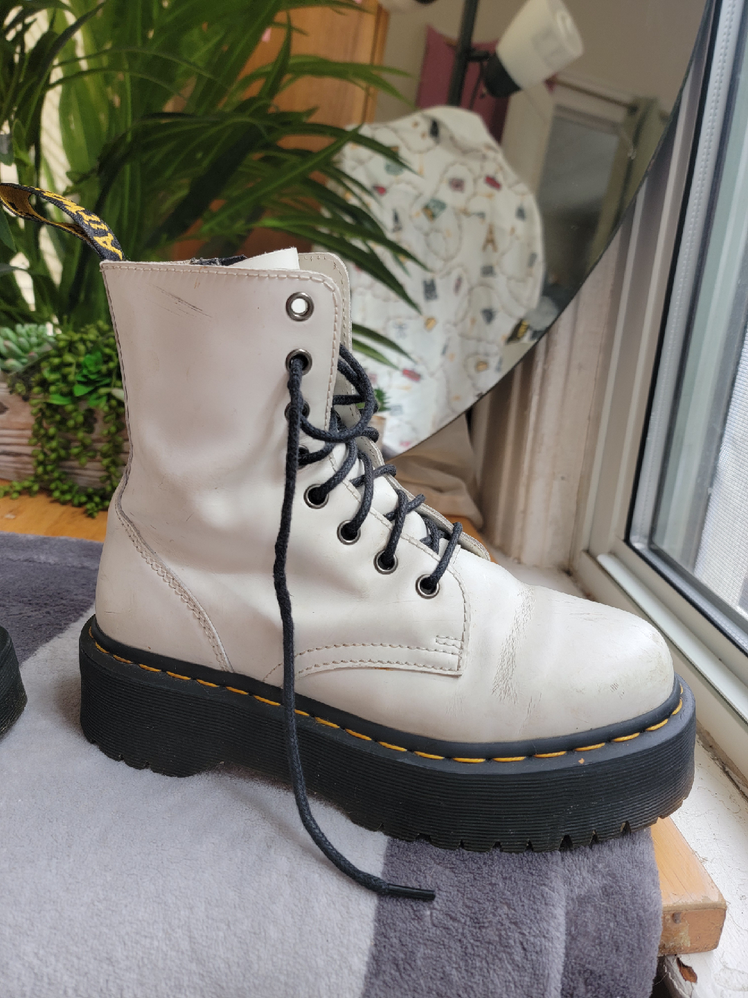 Dr. Martens White Platform Boots - photo 2