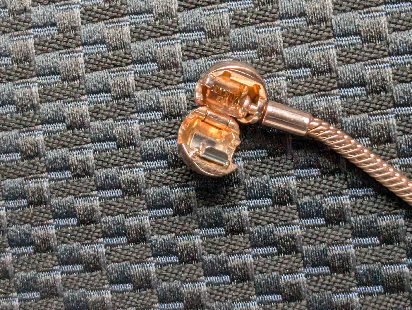 Pandora Moments 14 k rose gold - plated snake chain bracelet image indicator(4)